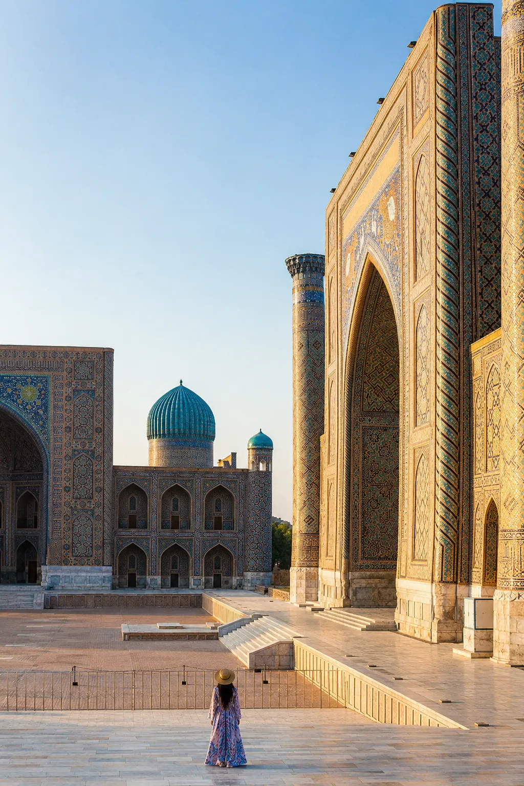Samarkand Uzbekistan budget-friendly Silk Road destination with blue tile architecture