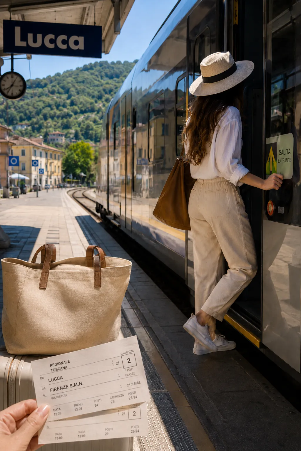 Easy train day trip from Lucca during a slow travel Italy itinerary.
