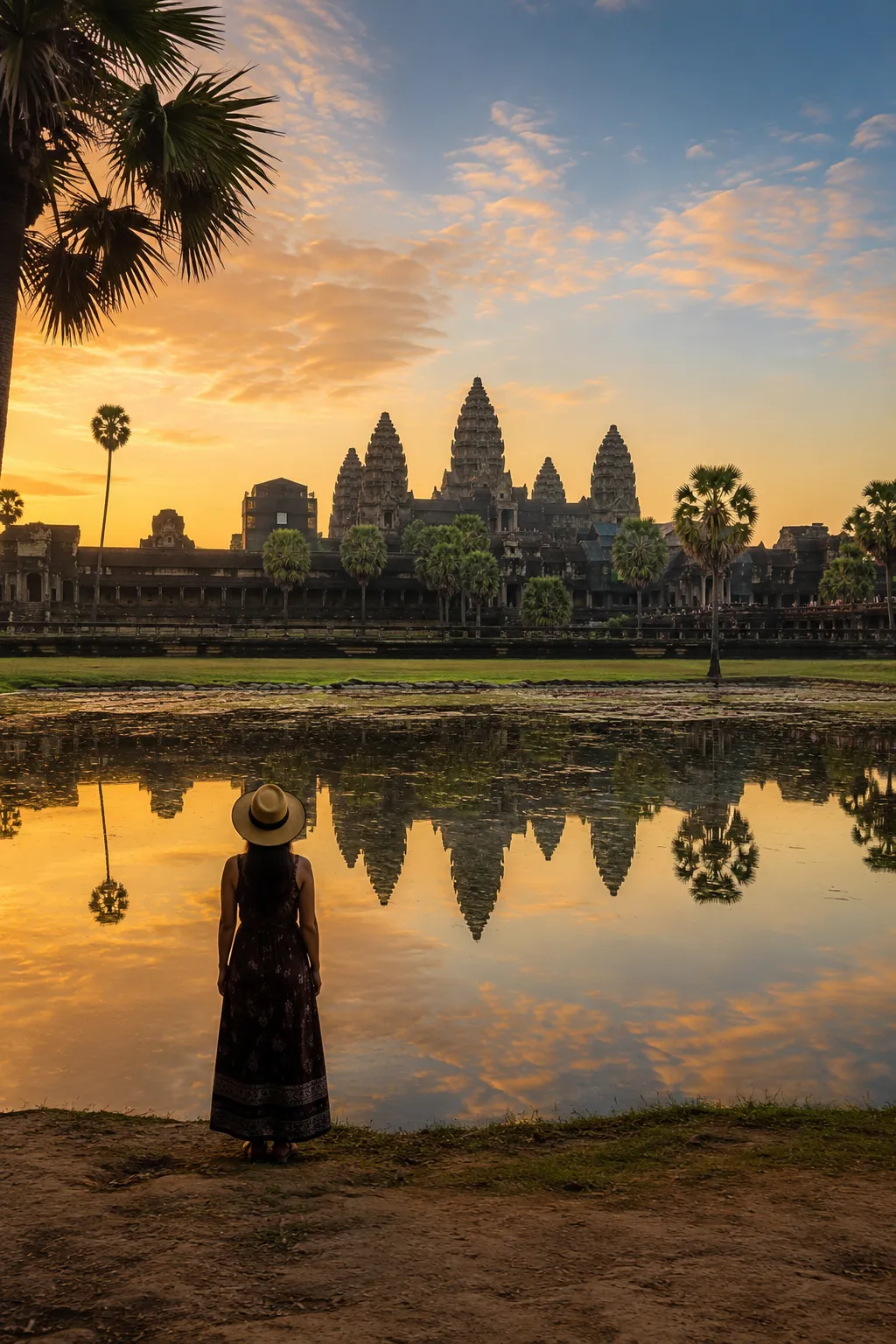 Angkor Wat Cambodia budget travel destination at sunrise